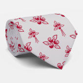 Schöne Rote Rosen Blumenmuster Elegant Neck Tie Krawatte (Gerollt)