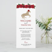 Schöne Rote Rosen Brautparty Danke Karte (Stehend Vorderseite)