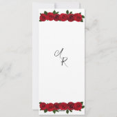 Schöne Rote Rosen Brautparty Danke Karte (Rückseite)