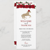 Schöne Rote Rosen Brautparty Danke Karte (Vorne/Hinten)