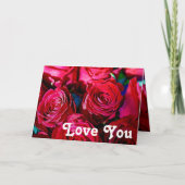 Schöne Rote Rosen Dankeskarte (Vorderseite)