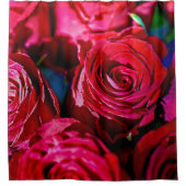 Schöne Rote Rosen Duschvorhang (Vorderseite)