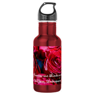 Schöne Rote Rosen Edelstahlflasche
