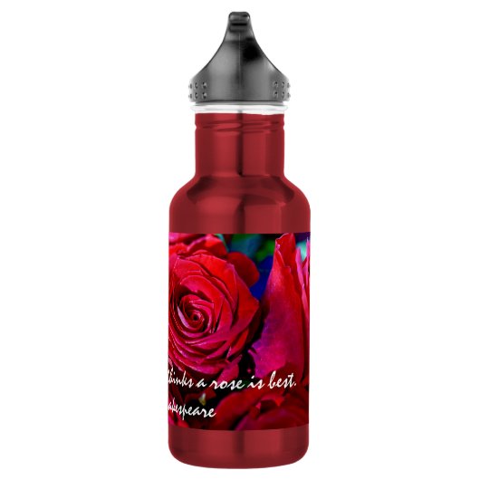 Schöne Rote Rosen Edelstahlflasche (Rechts)