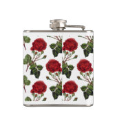 Schöne Rote Rosen Flachmann (Rückseite)