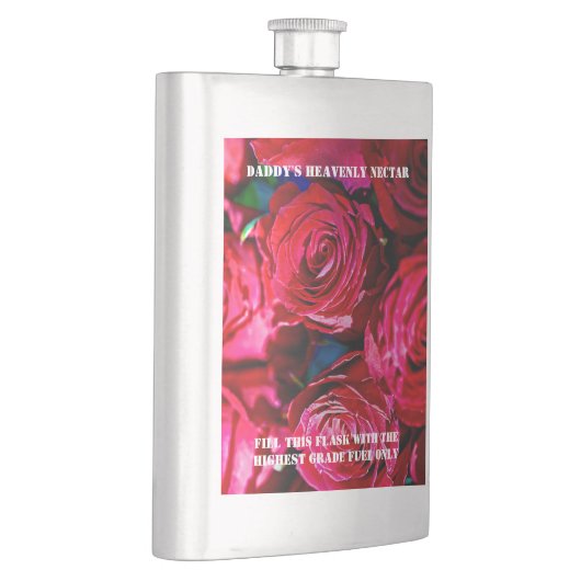 Schöne Rote Rosen Flachmann (Rechts)