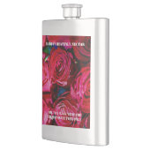 Schöne Rote Rosen Flachmann (Links)