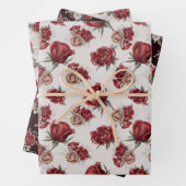 Schöne Rote Rosen FrühjahrsBrautparty Geschenkpapier Set (Beispiel)