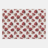 Schöne Rote Rosen FrühjahrsBrautparty Geschenkpapier Set (Vorderseite)