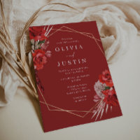 Schöne Rote Rosen geometrische Trauung