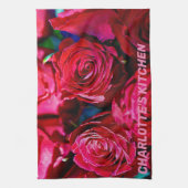 Schöne Rote Rosen Geschirrtuch (Vertikal)