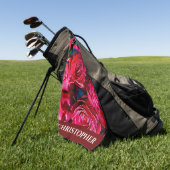 Schöne Rote Rosen Golfhandtuch (Gras)