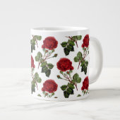 Schöne Rote Rosen Jumbo-Tasse (Vorderseite Rechts)