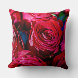 Schöne Rote Rosen Kissen