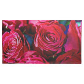 Schöne Rote Rosen Kissenbezug (Vorderseite-Links)