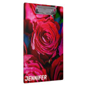 Schöne Rote Rosen Klemmbrett (Rechts)