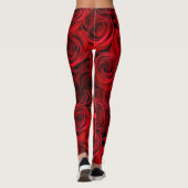 Schöne rote Rosen Leggings (Rückseite)