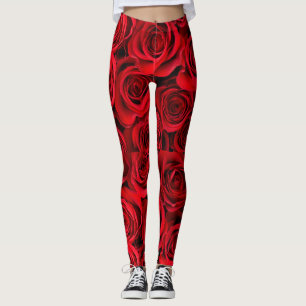 Schöne rote Rosen Leggings