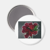 SCHÖNE ROTE ROSEN MAGNET (Vorderseite/Rückseite)