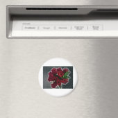 SCHÖNE ROTE ROSEN MAGNET (In Situ (Geschirrspüler))