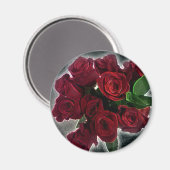 SCHÖNE ROTE ROSEN MAGNET (Vorderseite/Rückseite)