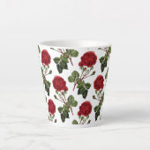 Schöne Rote Rosen Milchtasse (Vorderseite)