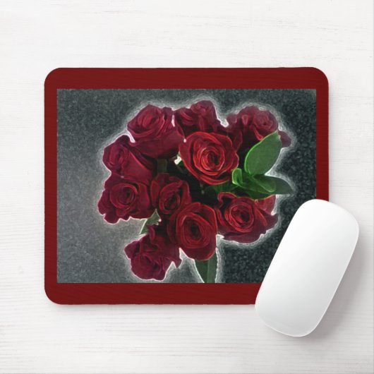 SCHÖNE ROTE ROSEN MOUSEPAD (Mit Mouse)