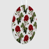 Schöne Rote Rosen Ornament (Vorderseite)