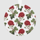 Schöne Rote Rosen Ornament (Rückseite)