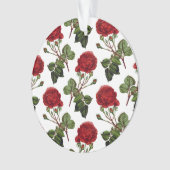 Schöne Rote Rosen Ornament (Vorderseite)