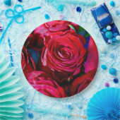 Schöne Rote Rosen Pappteller (Party)