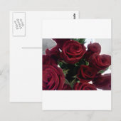 SCHÖNE ROTE ROSEN POSTKARTE (Vorne/Hinten)