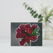 SCHÖNE ROTE ROSEN POSTKARTE (Stehend Vorderseite)