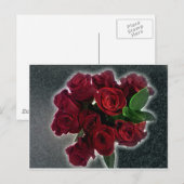 SCHÖNE ROTE ROSEN POSTKARTE (Vorne/Hinten)
