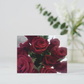 SCHÖNE ROTE ROSEN POSTKARTE (Stehend Vorderseite)