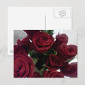 SCHÖNE ROTE ROSEN POSTKARTE (Vorne/Hinten)