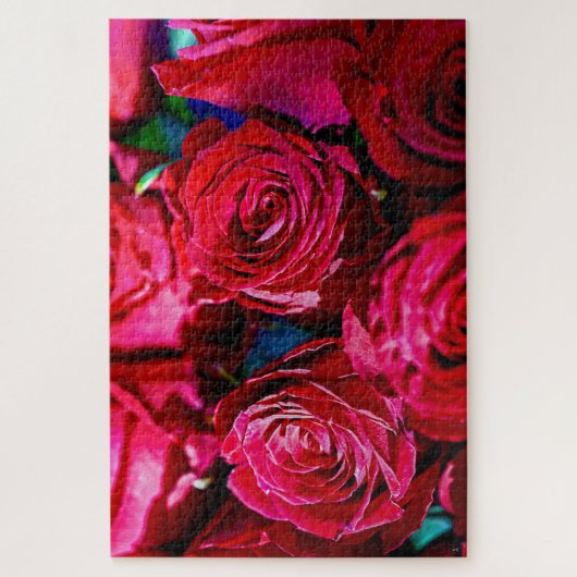 Schöne Rote Rosen Puzzle (Vertikal)