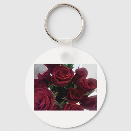 SCHÖNE ROTE ROSEN SCHLÜSSELANHÄNGER (Vorderseite)