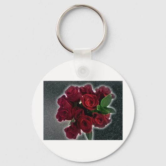 SCHÖNE ROTE ROSEN SCHLÜSSELANHÄNGER (Vorderseite)