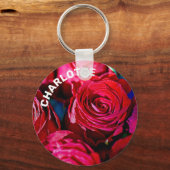Schöne Rote Rosen Schlüsselanhänger (Vorderseite)