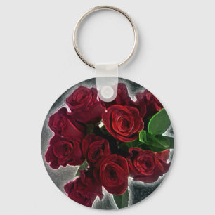 SCHÖNE ROTE ROSEN SCHLÜSSELANHÄNGER