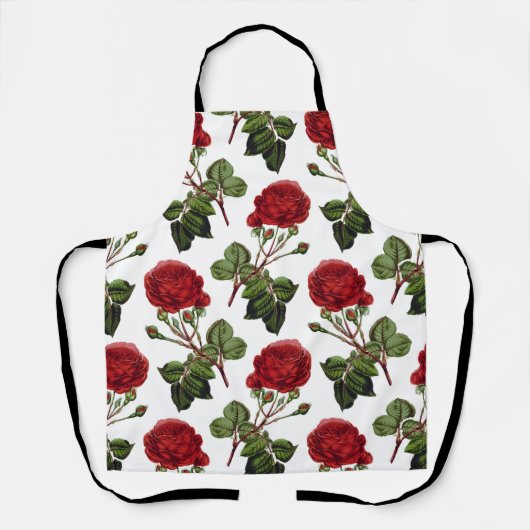 Schöne Rote Rosen Schürze (Vorderseite)