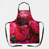 Schöne Rote Rosen Schürze (Vorderseite)