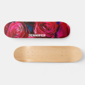 Schöne Rote Rosen Skateboard (Horizontal)