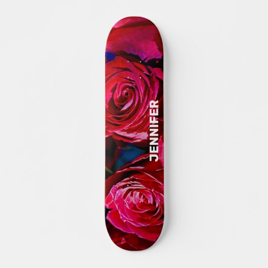 Schöne Rote Rosen Skateboard (Vorne)