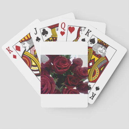 SCHÖNE ROTE ROSEN SPIELKARTEN (Rückseite)