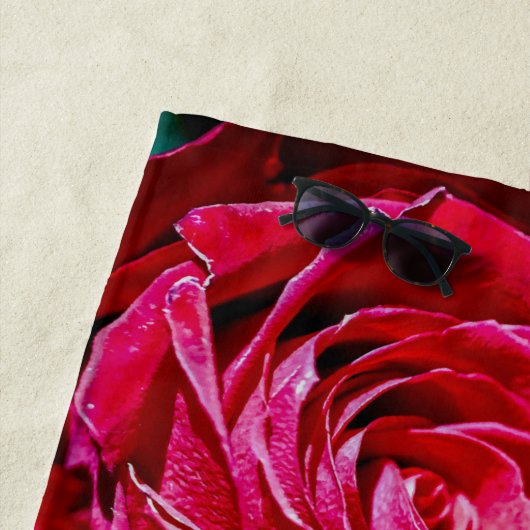 Schöne Rote Rosen Strandtuch (Beispiel)
