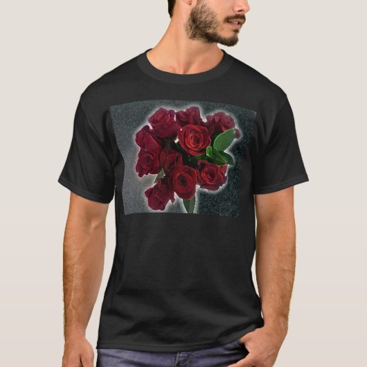 SCHÖNE ROTE ROSEN T-Shirt (Vorderseite)