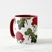 Schöne Rote Rosen Tasse (Vorderseite Links)