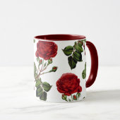 Schöne Rote Rosen Tasse (VorderseiteRechts)